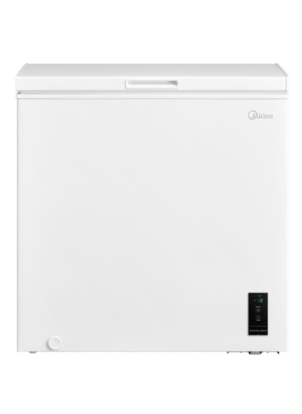 Midea Chest Freezer with 198L capacity, Super Freeze, and convertible features.