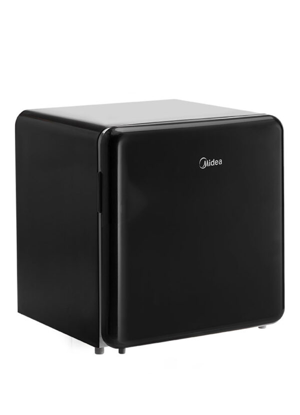 Midea 47L Tabletop Fridge – Compact and energy-efficient mini fridge in black.