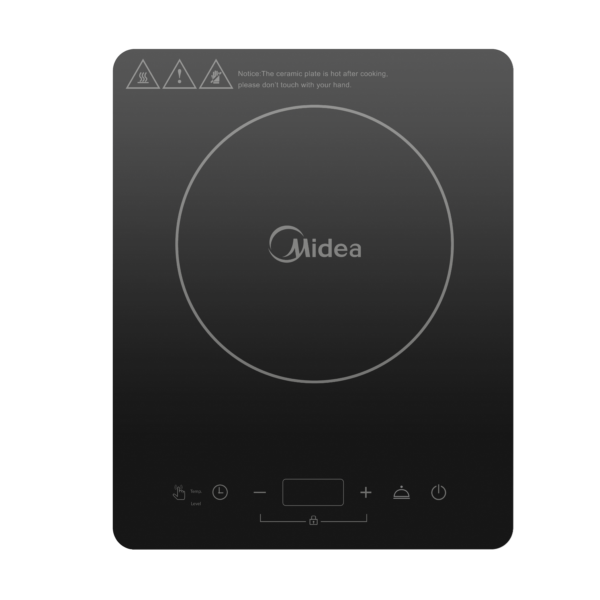 Midea 28cm Induction Plate – Compact, fast heating, and energy-efficient for quick meals and precise cooking.