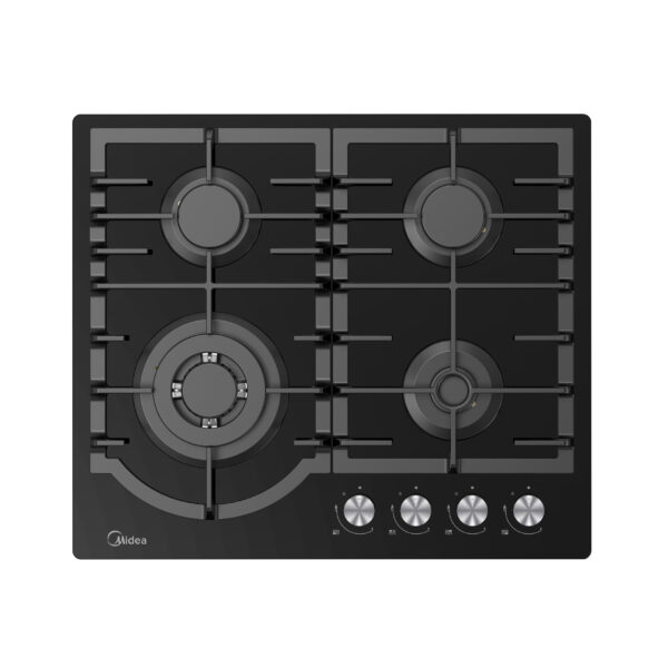 Midea Built-in Gas Hob 60cm – Black, 4-Burner, Modern Design